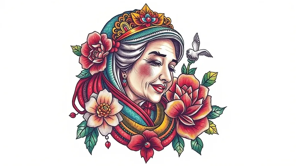 Homenagear minha avó وشم