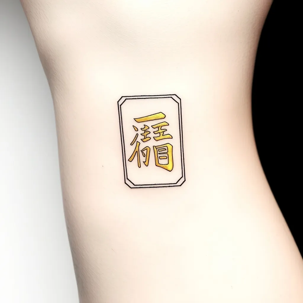 中国传统金元宝 tattoo