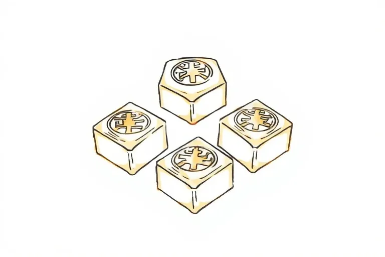 中国传统金元宝  tattoo