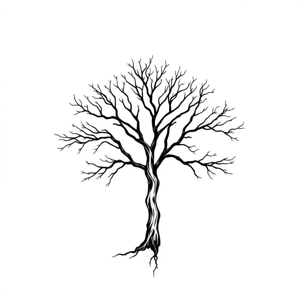 tree minimalist τατουάζ