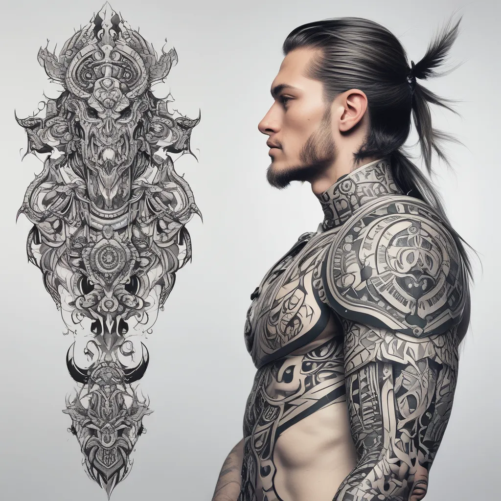 tatouage tribale chevalier    入れ墨