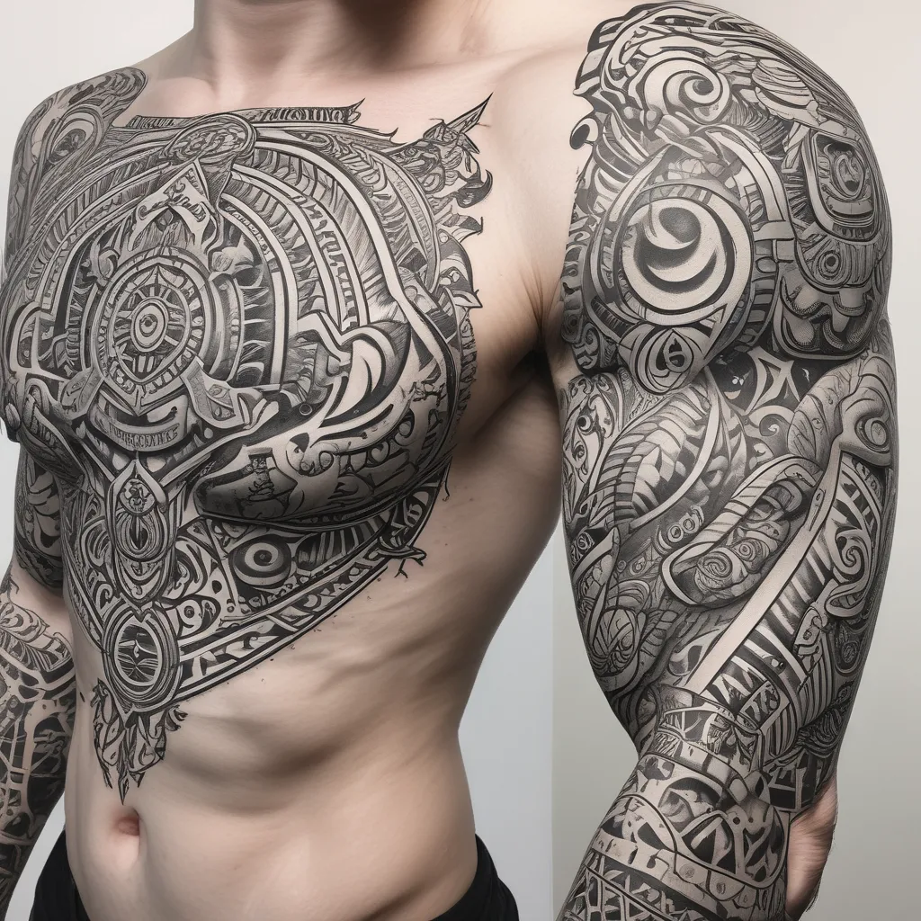 Tribal oberarm un Schulter abdekemd vikininger angehaucht tatuering