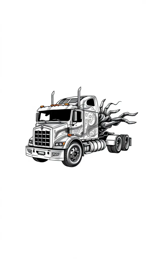 camion de routier tattoo