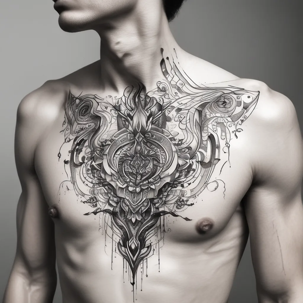 Unique neck tattoo tatuaż