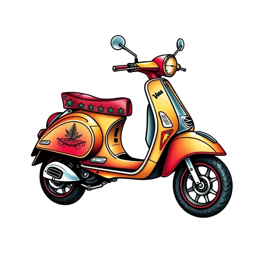 Vespa τατουάζ