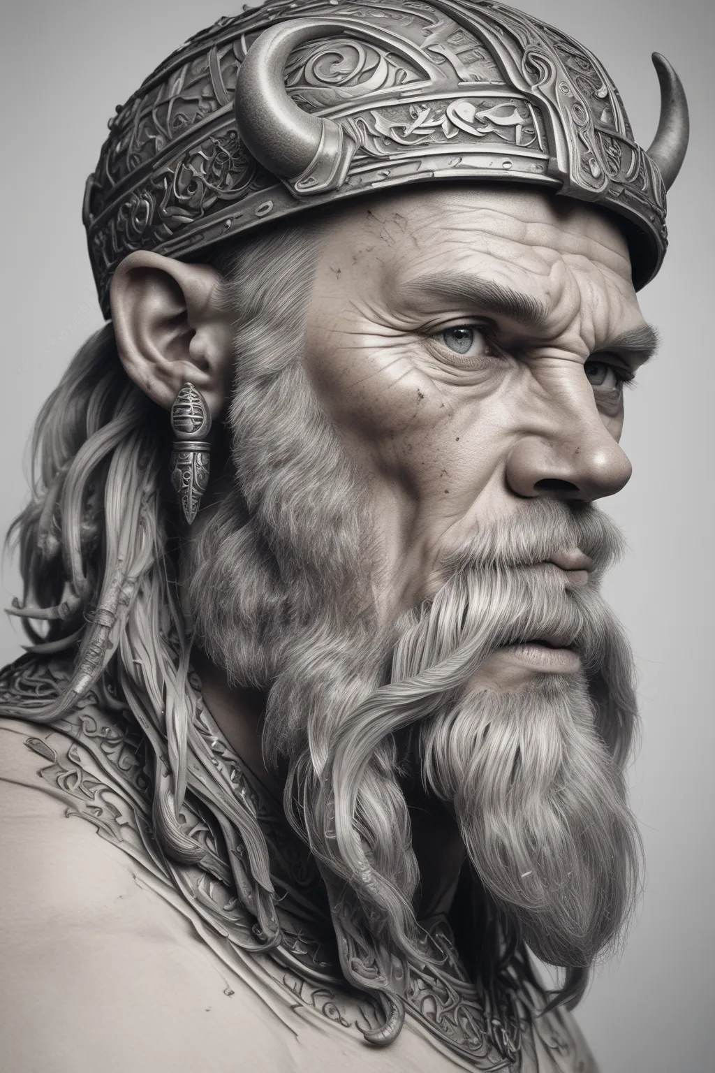 Viking portrait 문신