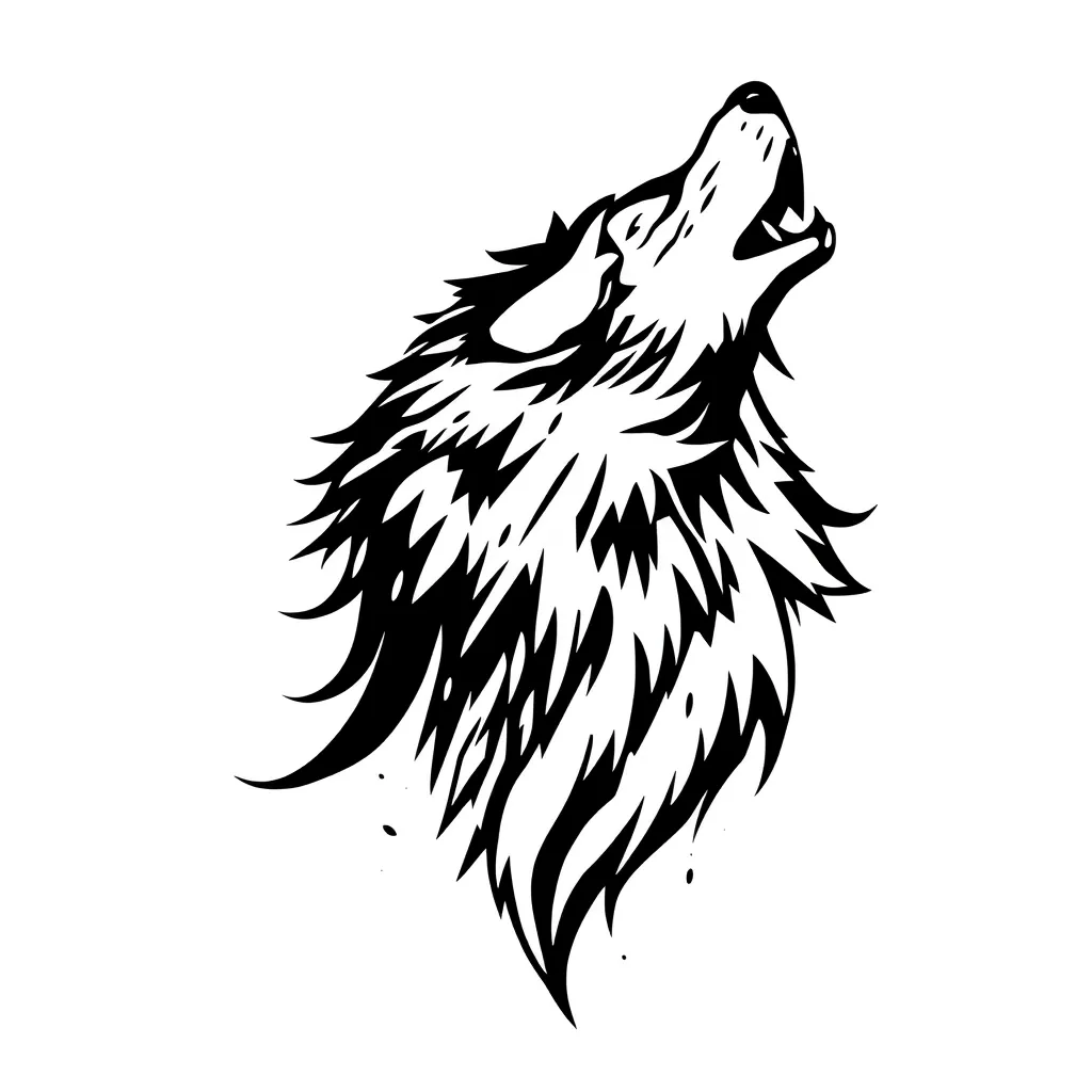 viking wolf tatouage