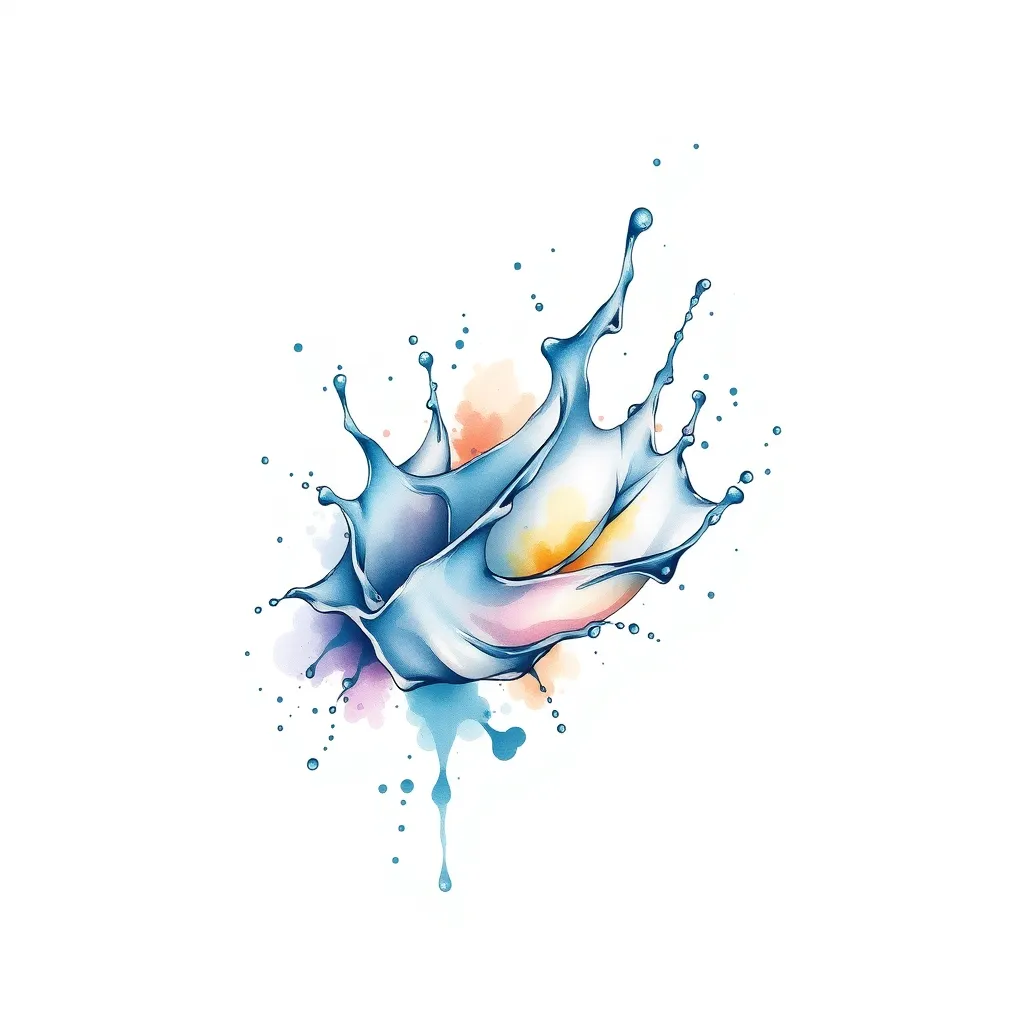 water splash tatuaggio