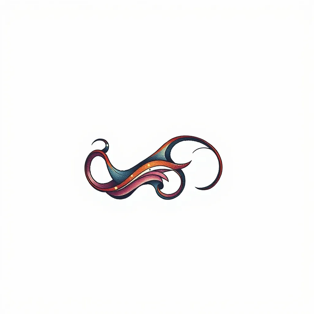 linea ondulada alrededor del antebrazo tatuaggio