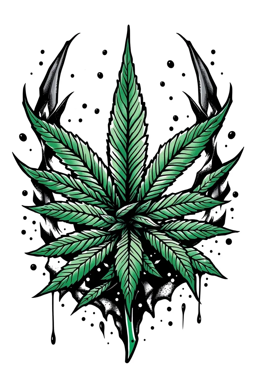 Weed tatuaggio