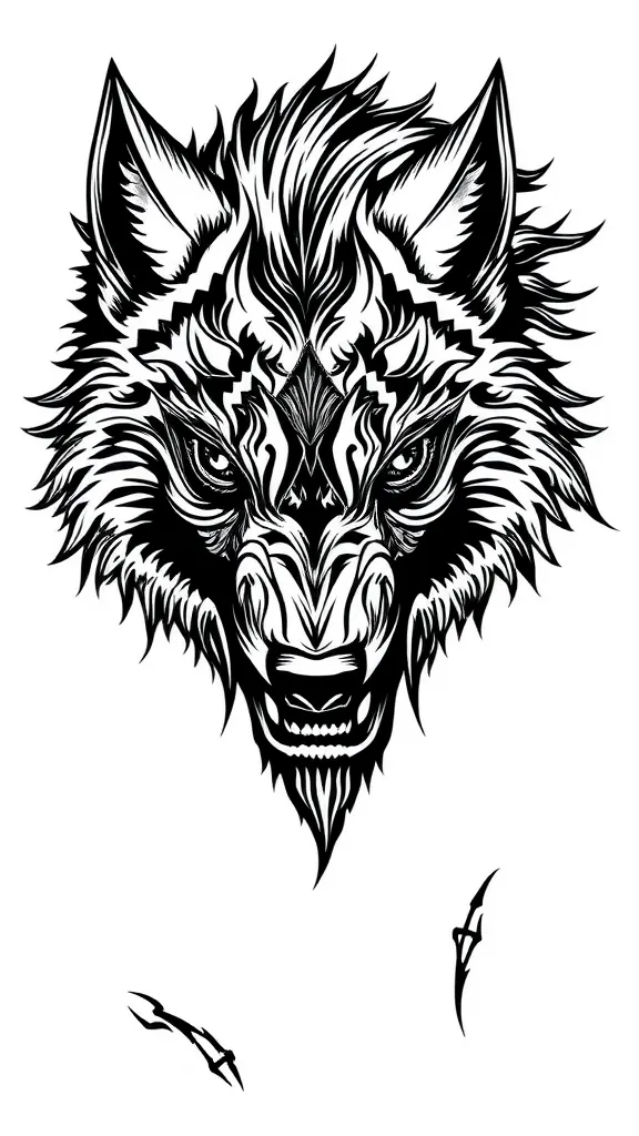 werewolf tattoo