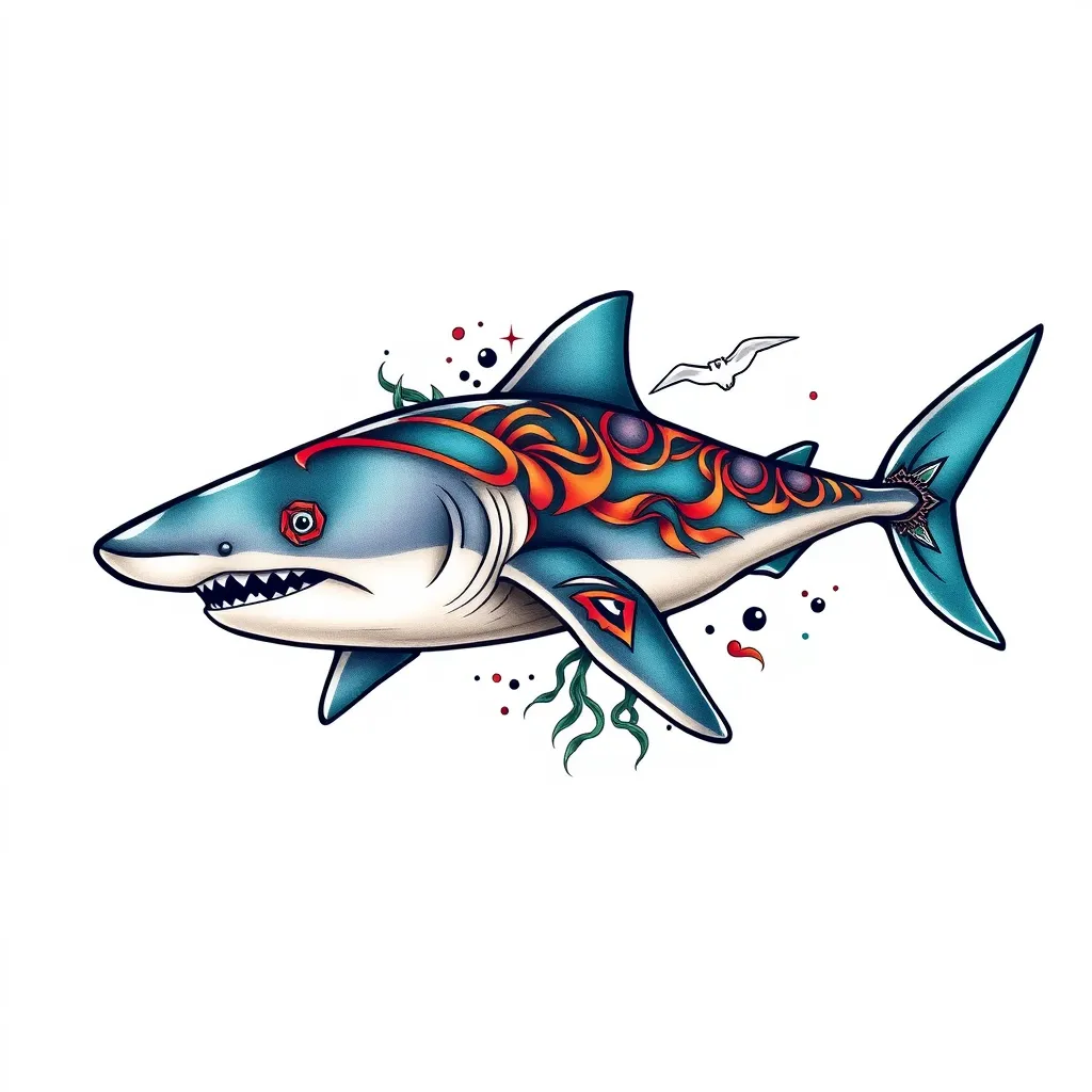 requin-baleine tatuagem