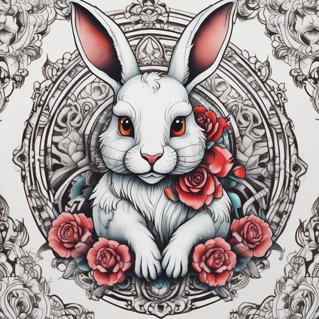 White rabbit tatouage