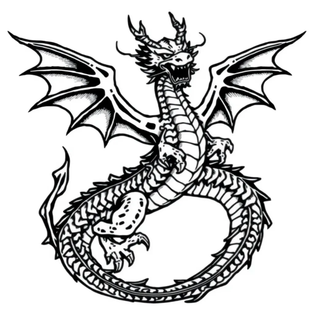 Dragon sin alas  tatuering