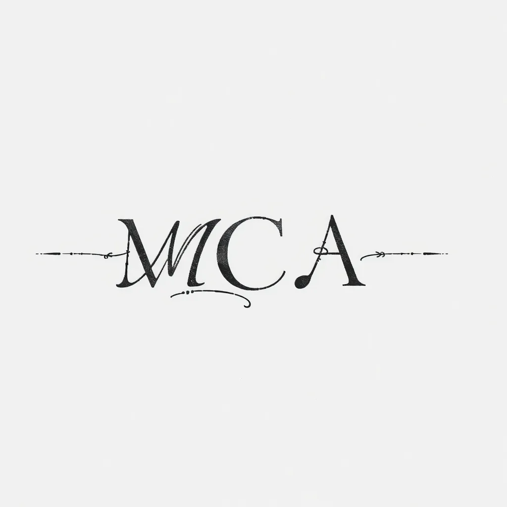 con la palabra MCA, añade algun elemento de la musica clásica  tatuering