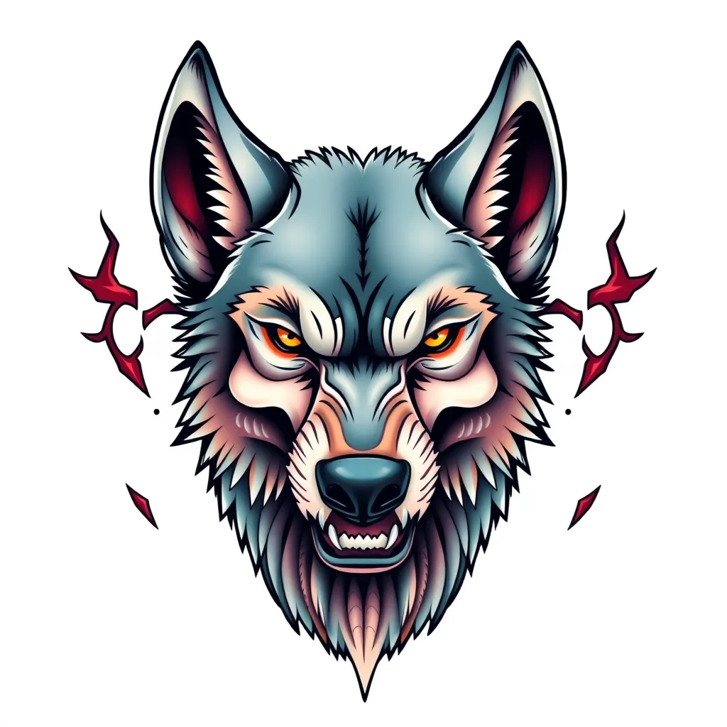 wolf tatuering