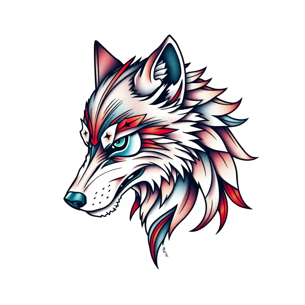 wolf tatuering