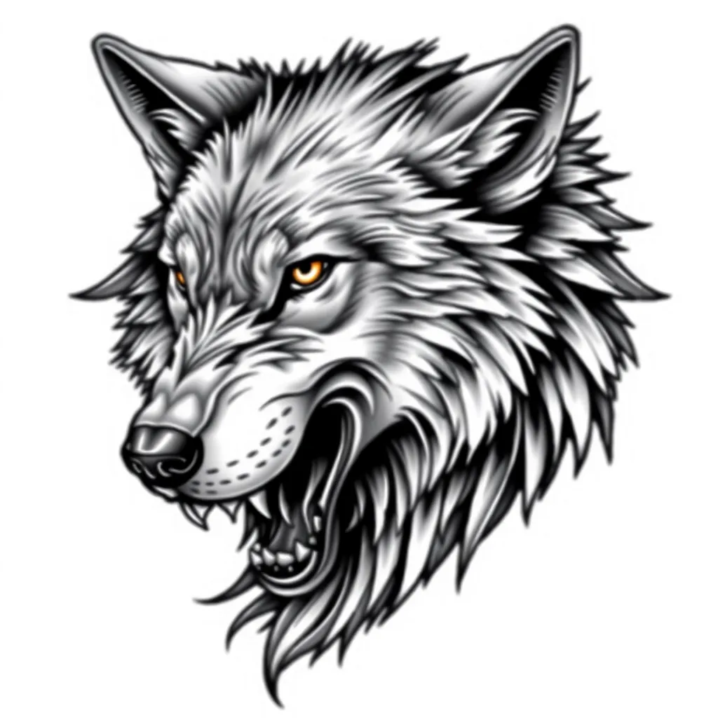 wolf tatouage