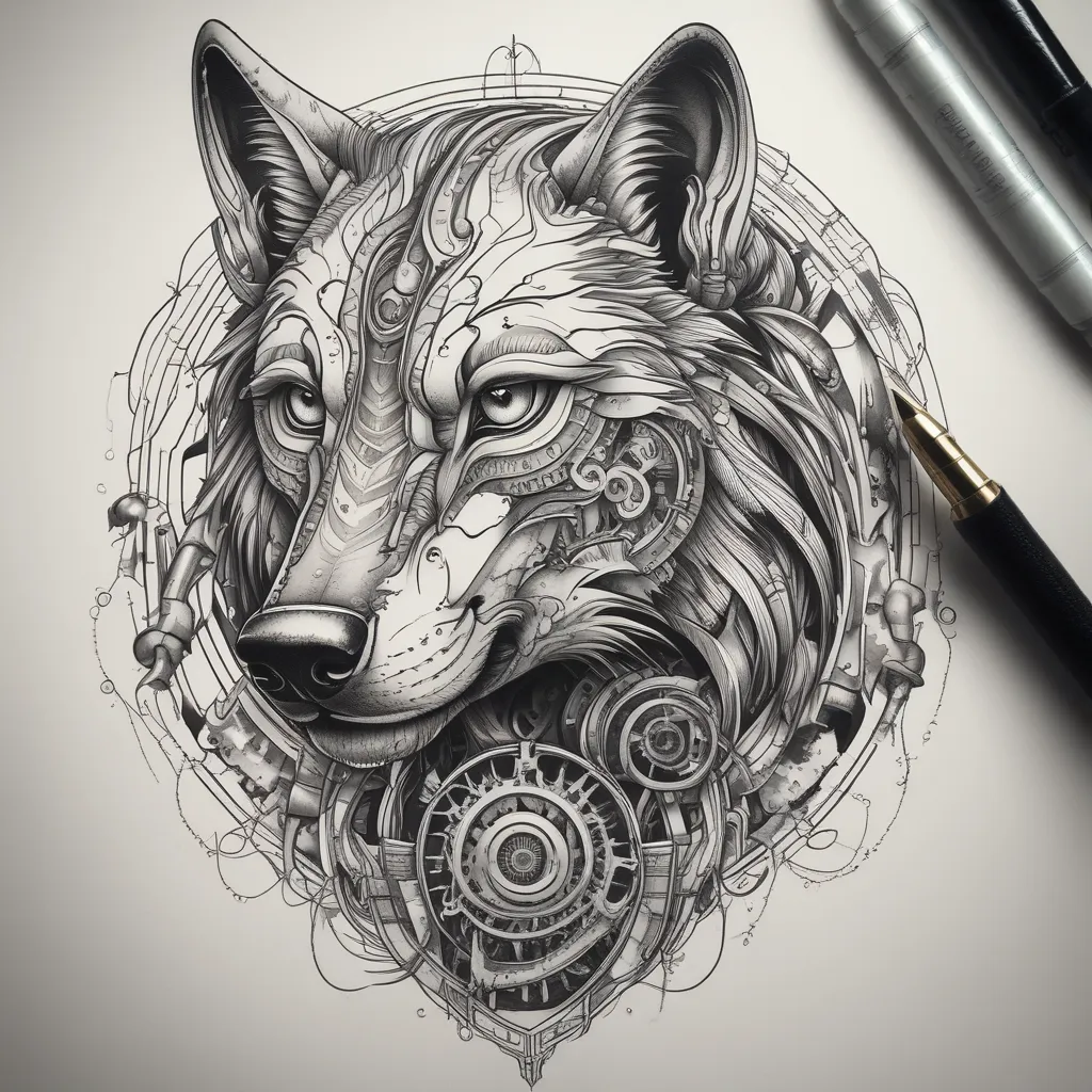 wolf tatuointi