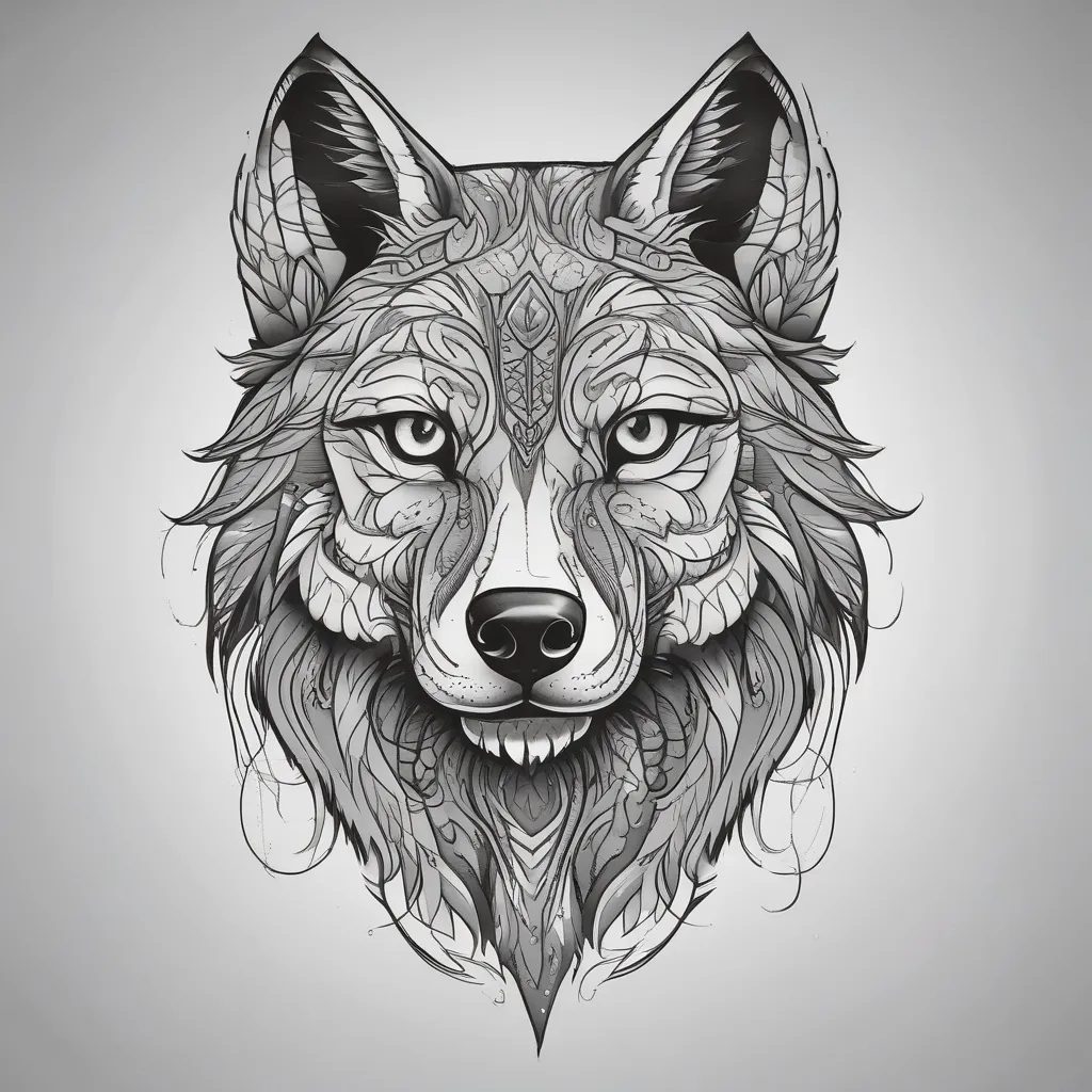 wolf 문신