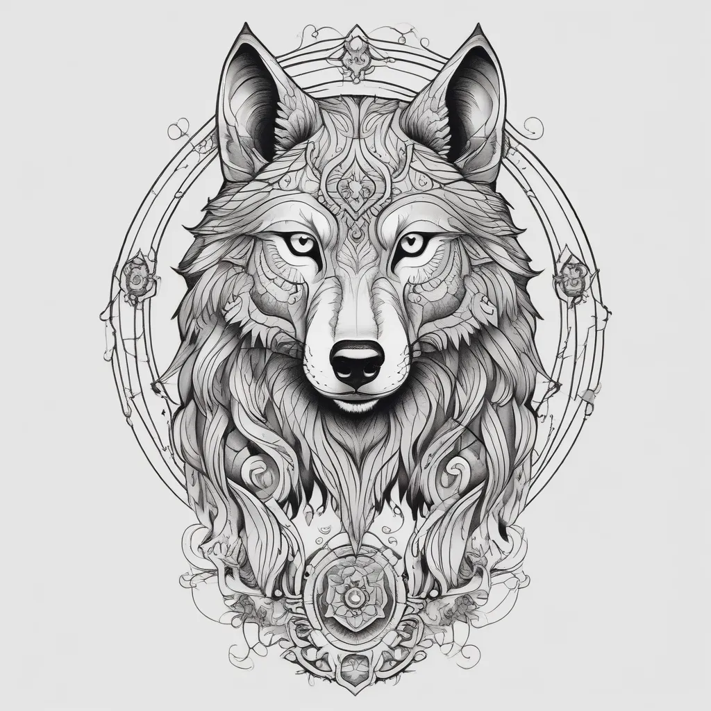 wolf 문신