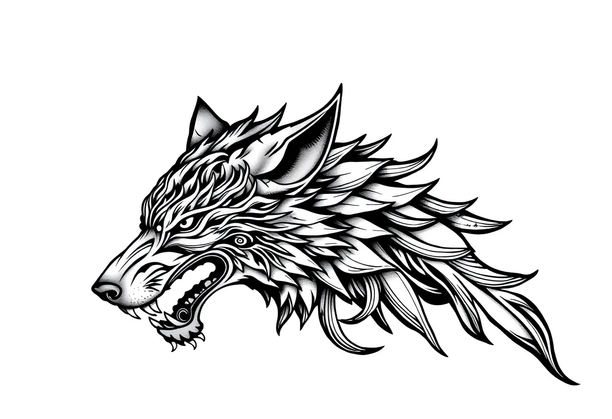 wolf car  tatuaggio