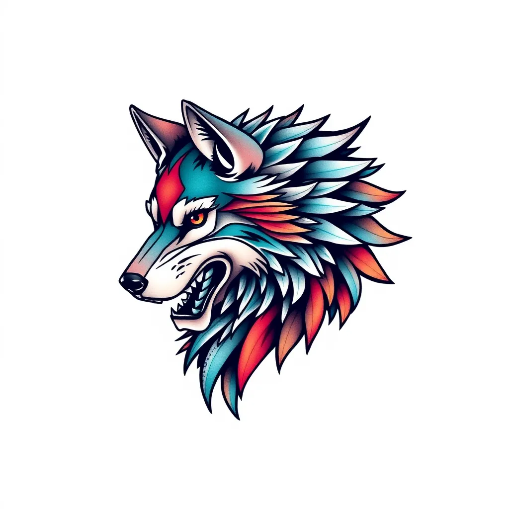 wolf tatuointi