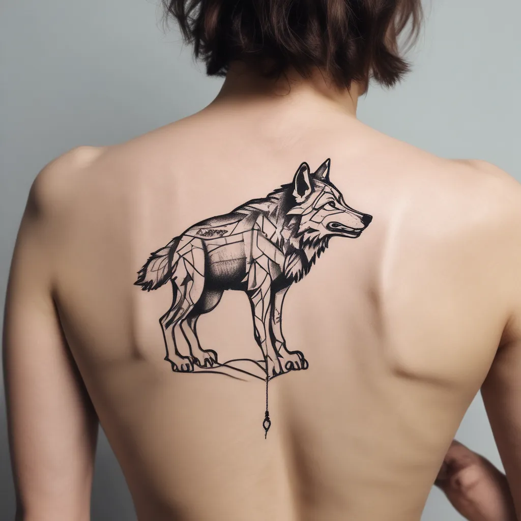 wolf howling tatoeage