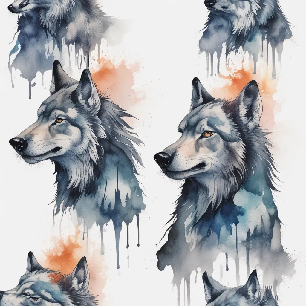 wolf howling tatuagem