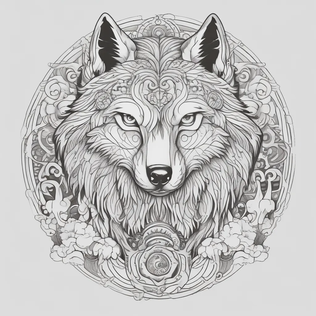 wolf 문신