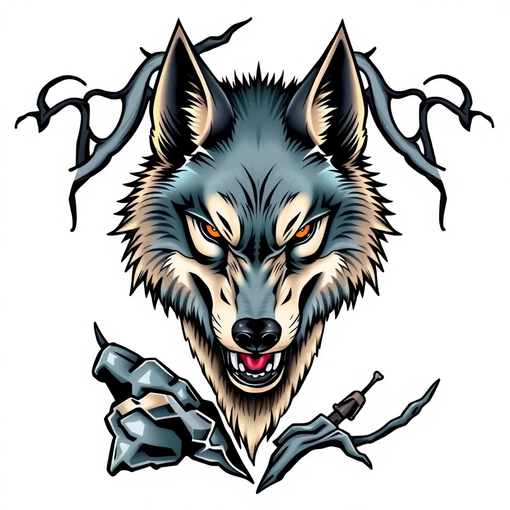 wolf tatouage