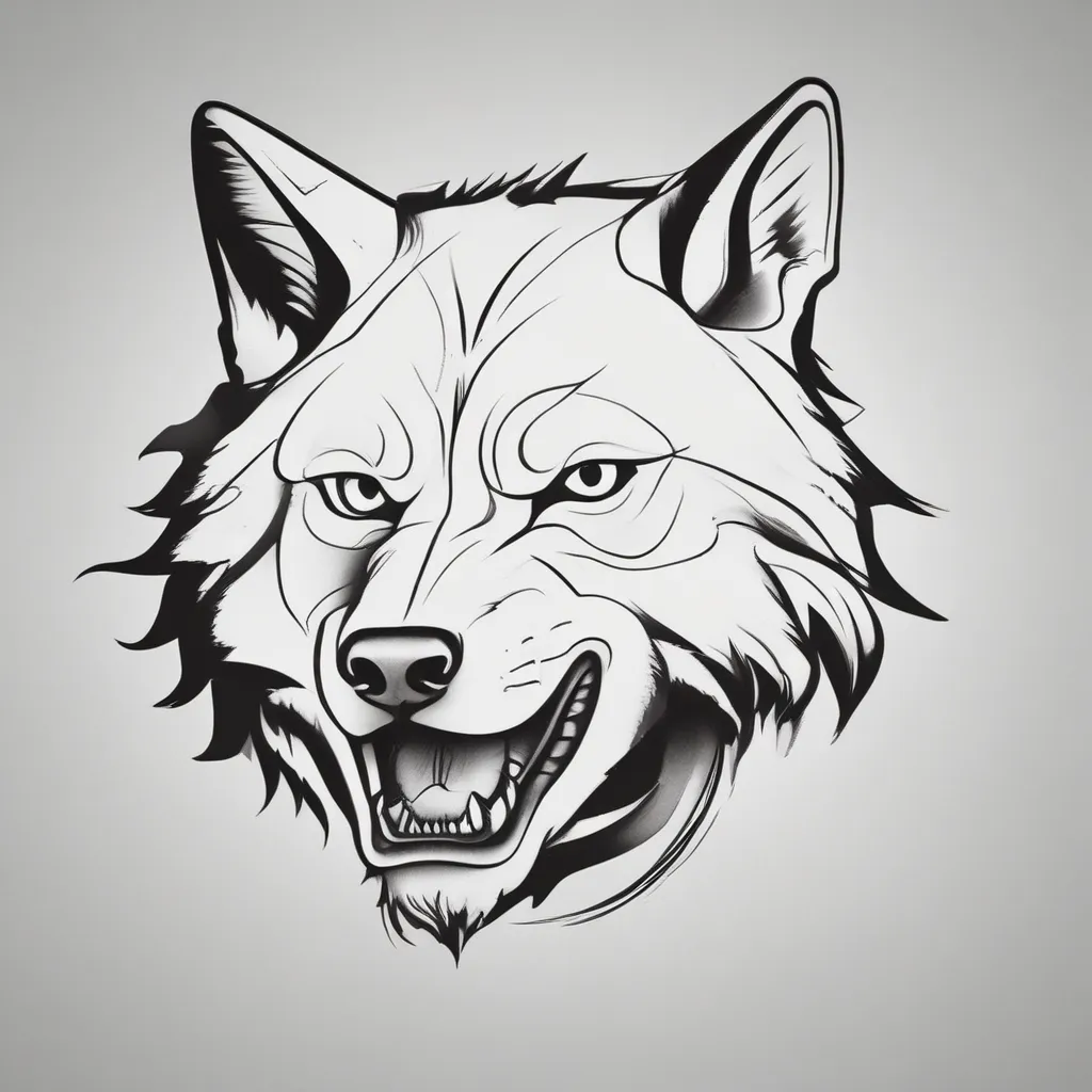 Wolf kamikaze  tatuering