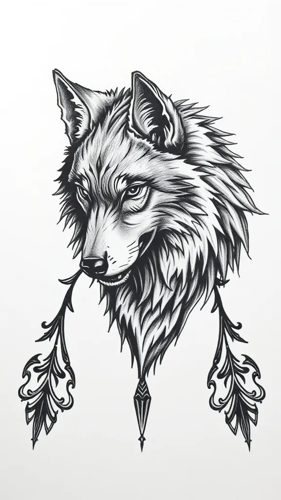 wolf tetování