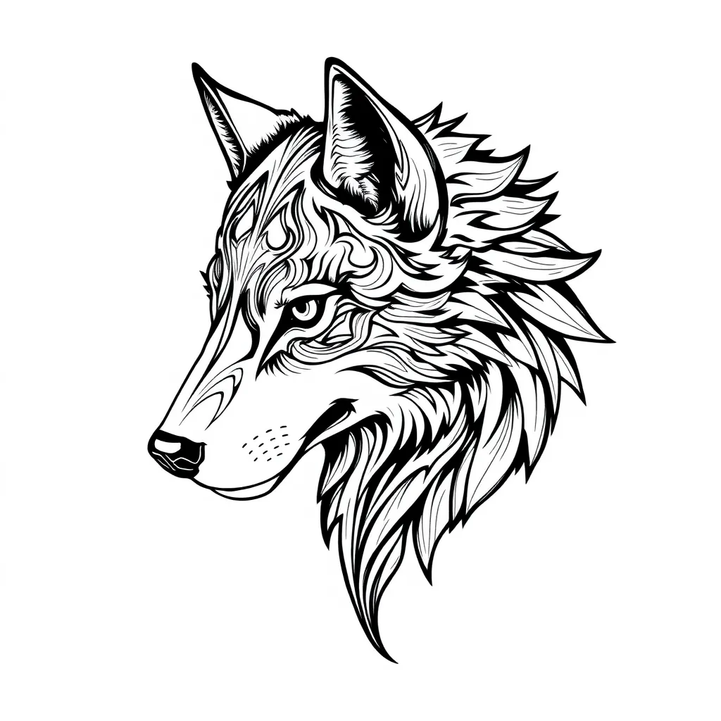 Wolf tatuering