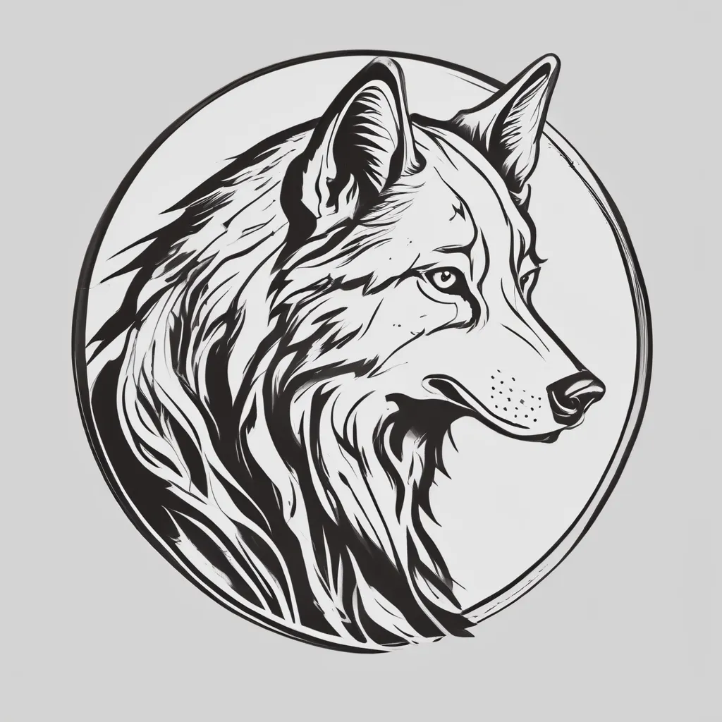 Wolf silhouette  tatoeage