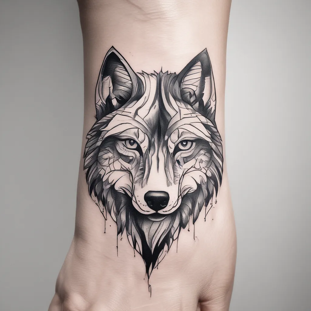 wolf tatuaż