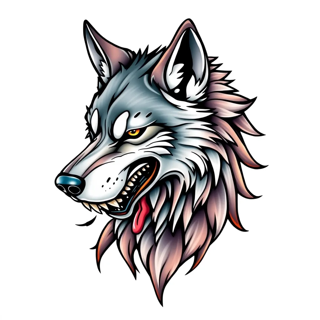 wolf tatuering