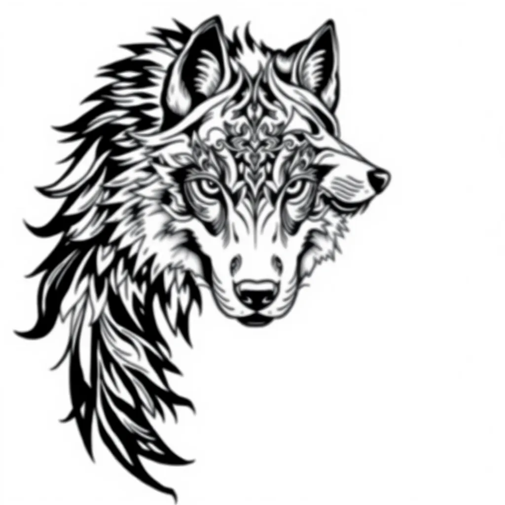 wolf tatuering