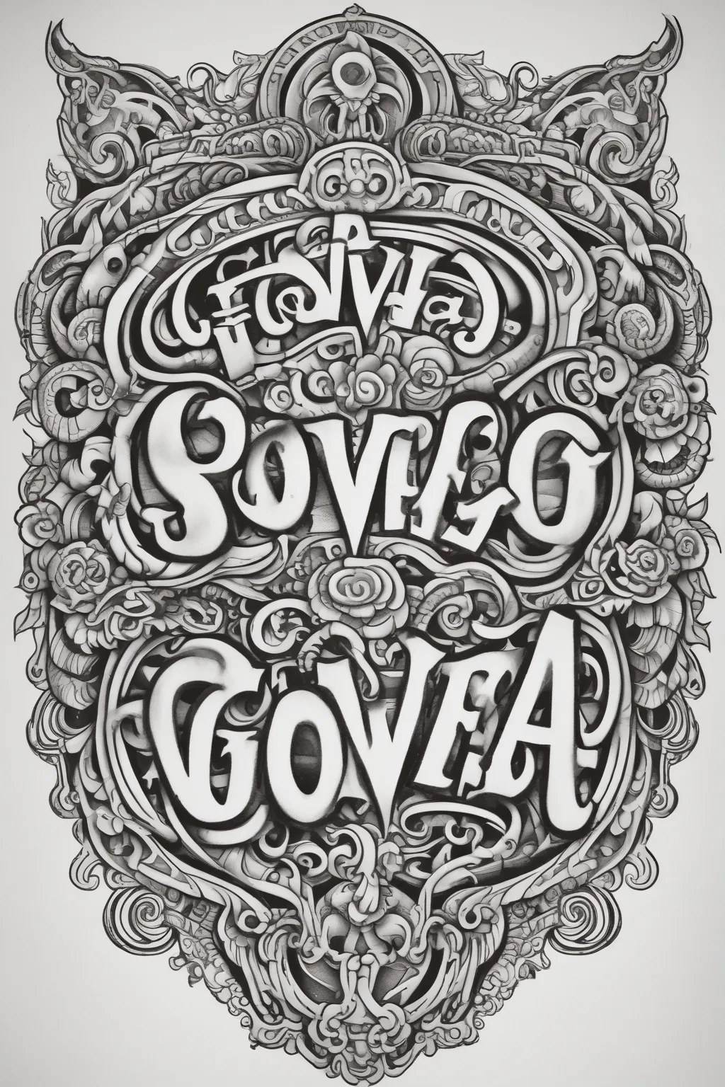 palabra "Govea" tatouage