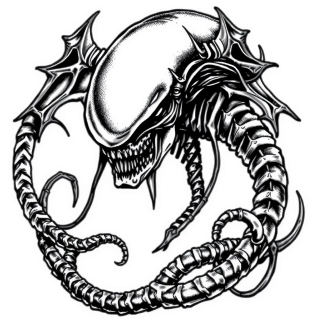 Xenomorfo de Alien o Oitavo passageiro tatuaggio