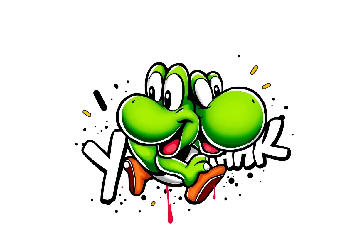 yoshi super mario tatuagem