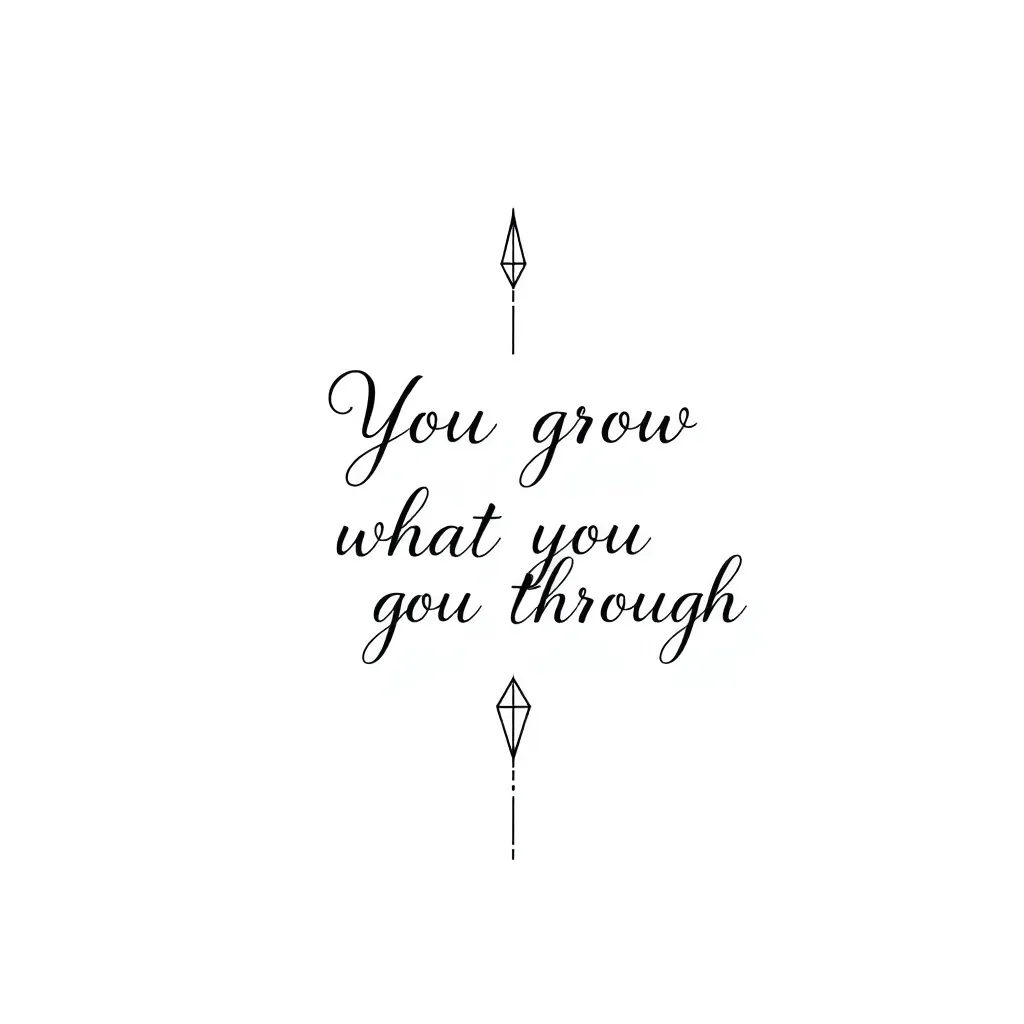 You grow through what you go through tatuaggio