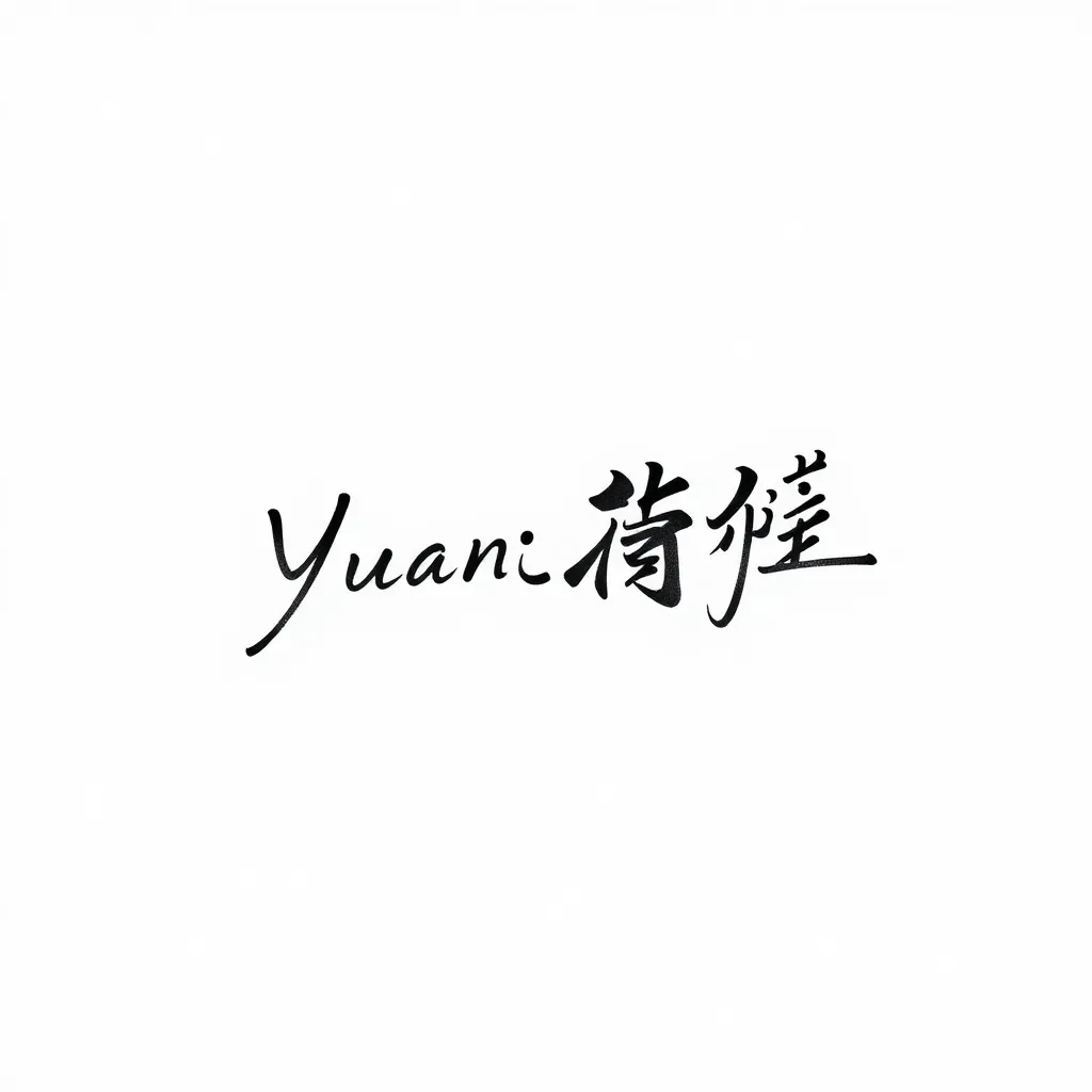 袁林佳用这个名字画一个水墨风纹身 tattoo