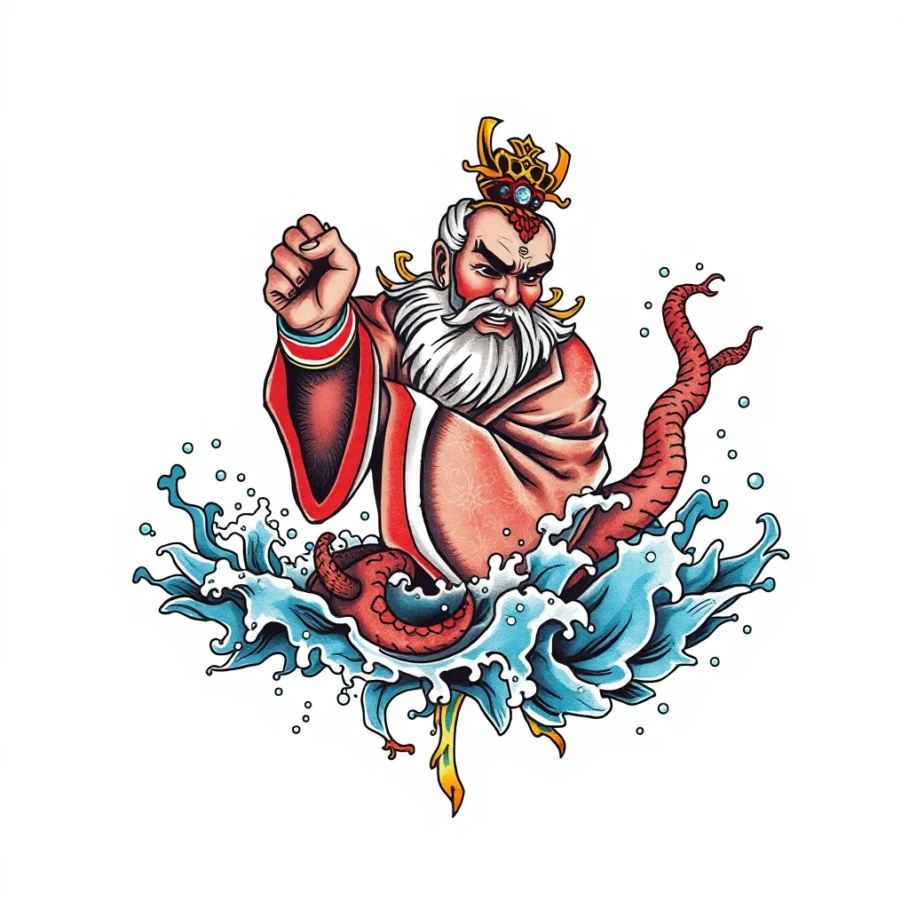  赵公明 周围有水 tatoeage